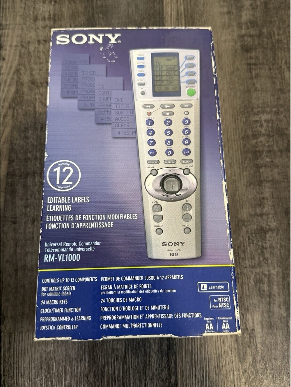 Sony Universal Commander Remote Control LCD Display Model RM-VL1000 W/ Box Nos